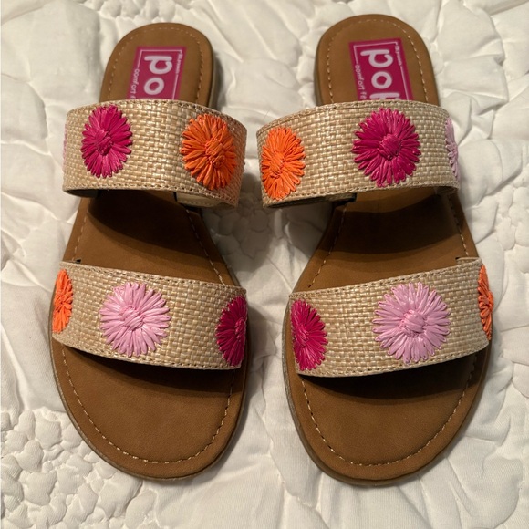 Brand New Pop Kaiyah Floral Slide Sandal - Picture 1 of 8
